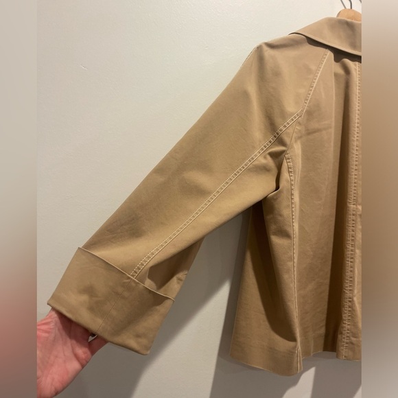 Lafayette 148 NY | Women’s Jacket | Asher Gabardine Crop Trench Coat | Med - Picture 9 of 9